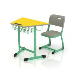 Bureau et chaise d'école simple