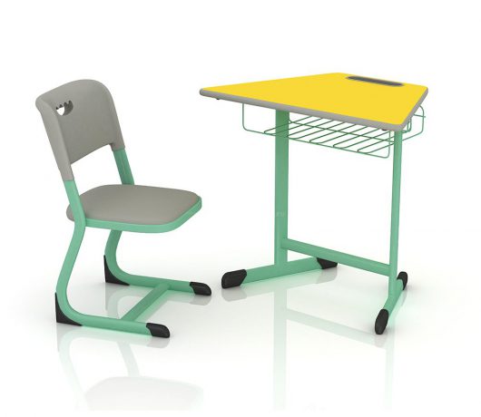 Bureau et chaise d'école simple