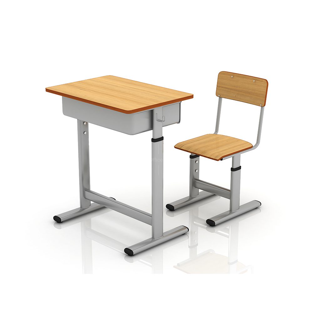Scrivania in aula mobili scolastici con sedie