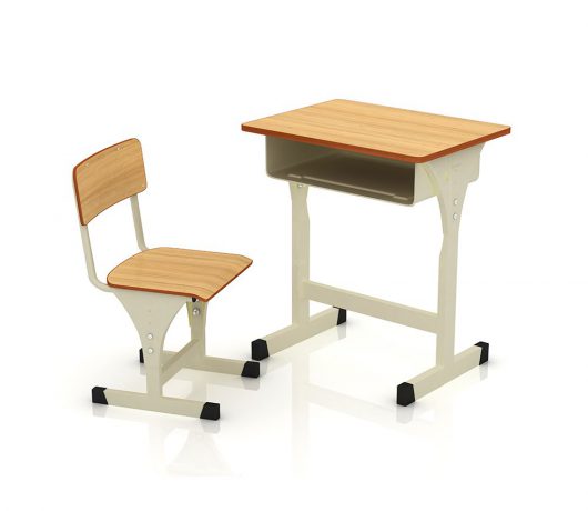 Chaise d'école et bureau