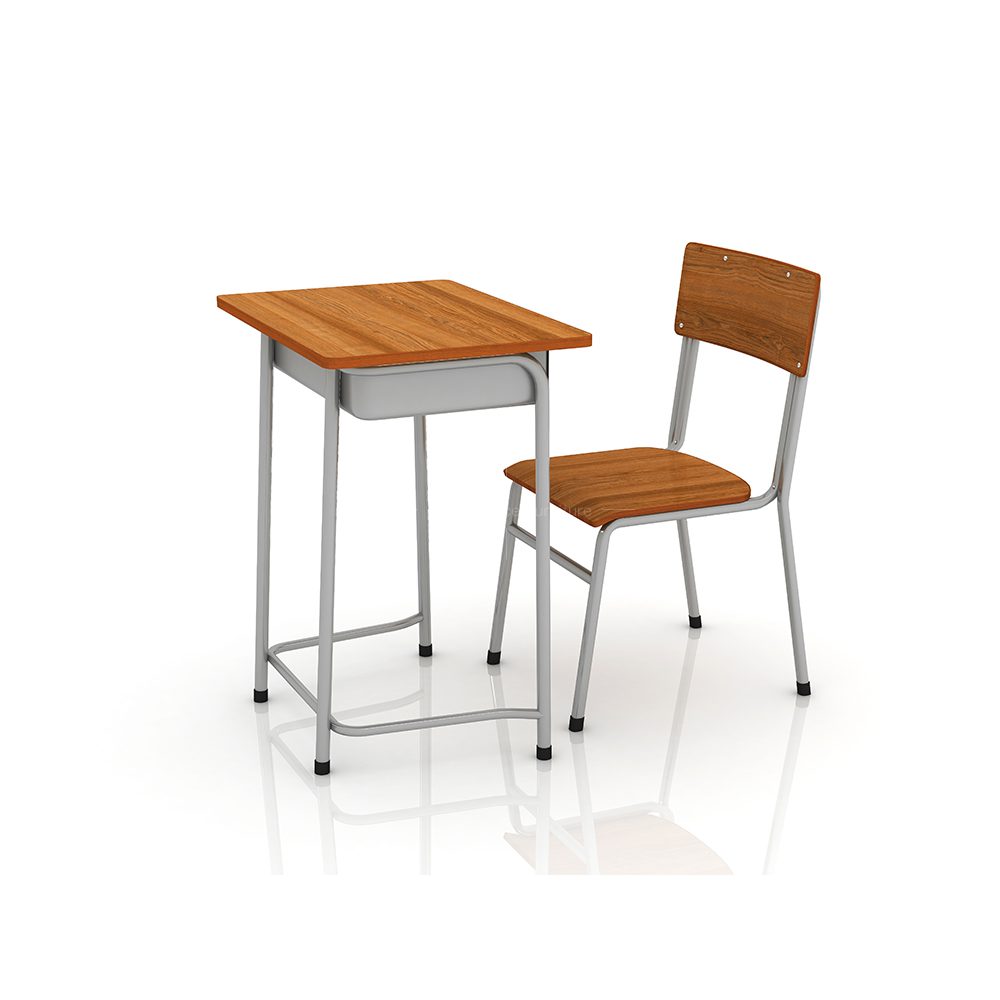 Sedia e scrivania della scuola