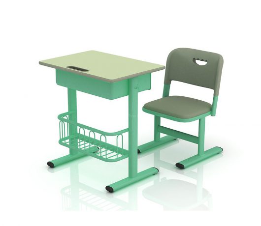 Chaise d'école et bureau