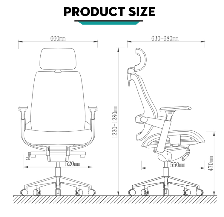 Chaise de bureau du personnel