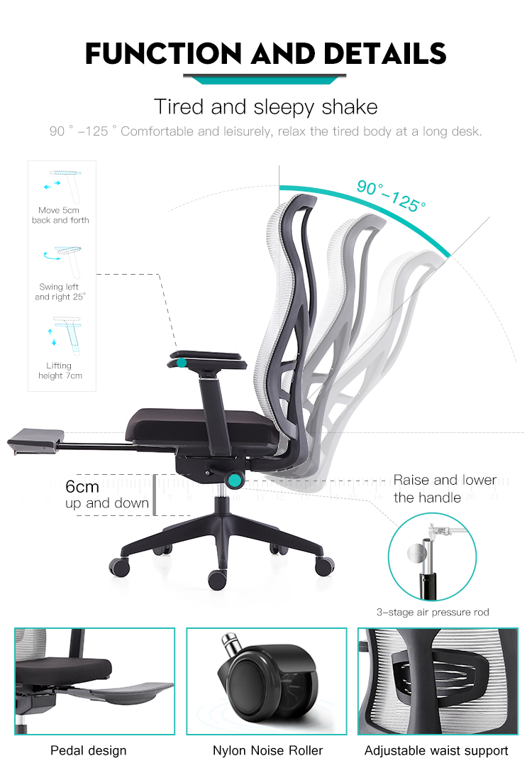 Sedia da ufficio ergonomica con schienale alto