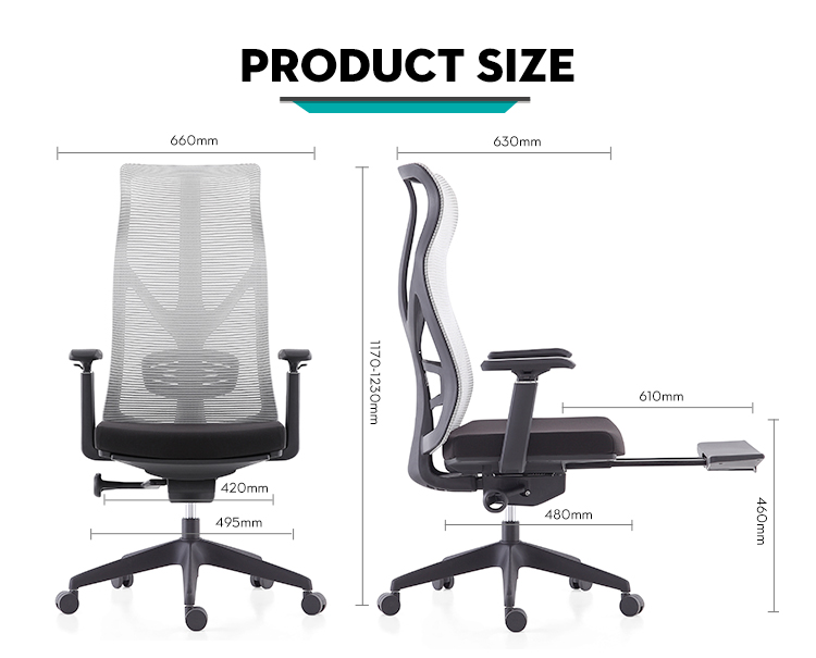 Silla de oficina ergonómica con respaldo alto