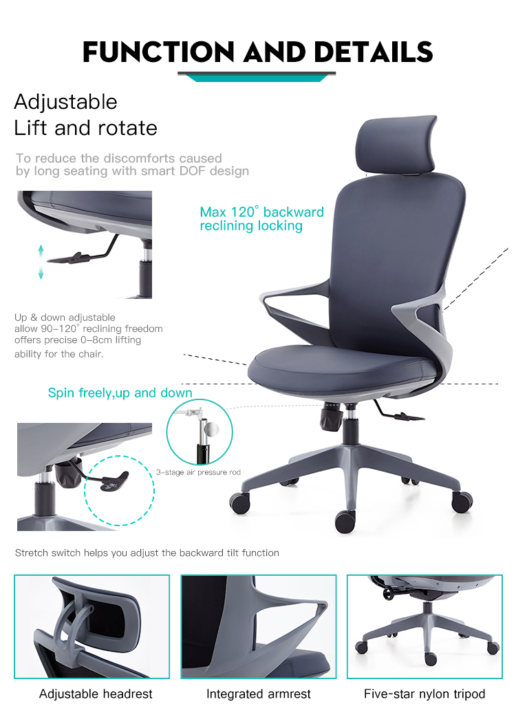 Chaises de bureau ergonomiques pivotantes