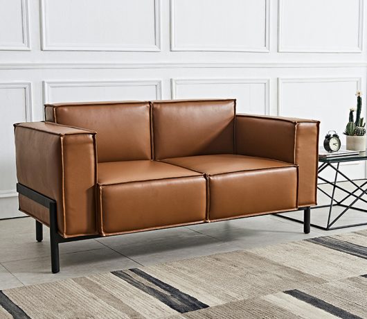 Современный офисный кожаный диван