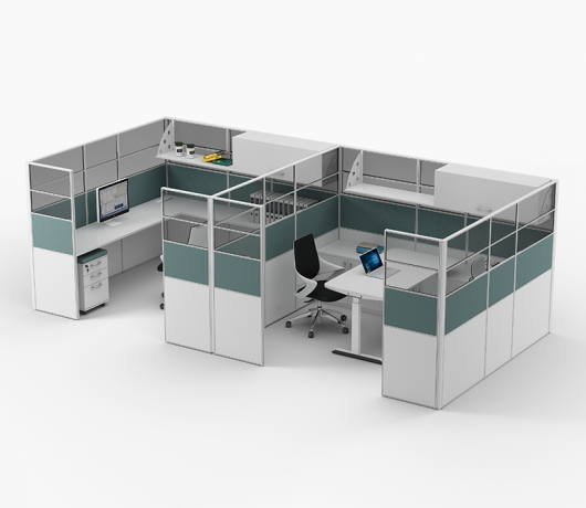 Cubículos de oficina para estaciones de trabajo