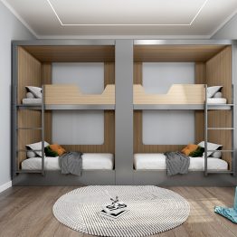 Двухъярусная кровать в общем номере