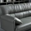 Conjunto de sofá de couro moderno