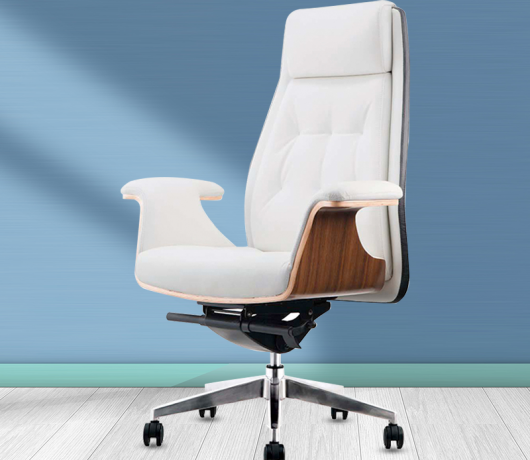 Chaise de bureau ergonomique en cuir