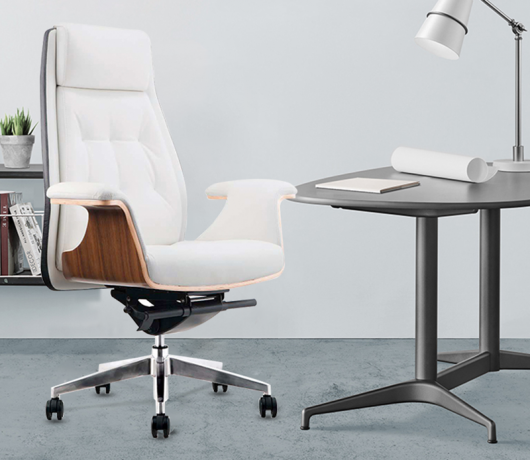 Chaise de bureau ergonomique en cuir