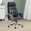 Silla de oficina ergonómica de cuero