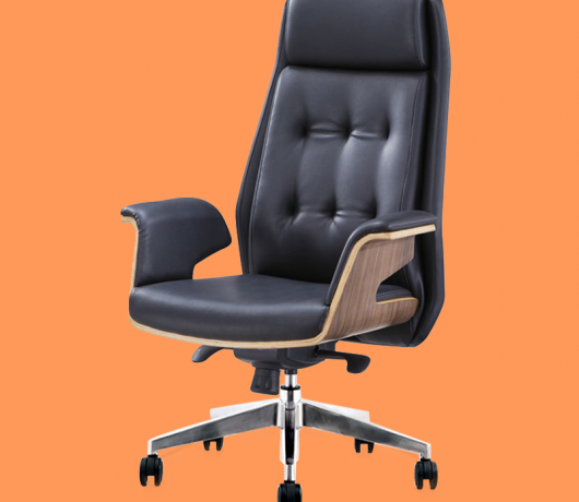 Silla de oficina ergonómica de cuero