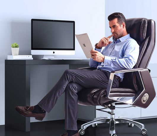 Chaise de bureau exécutif en cuir