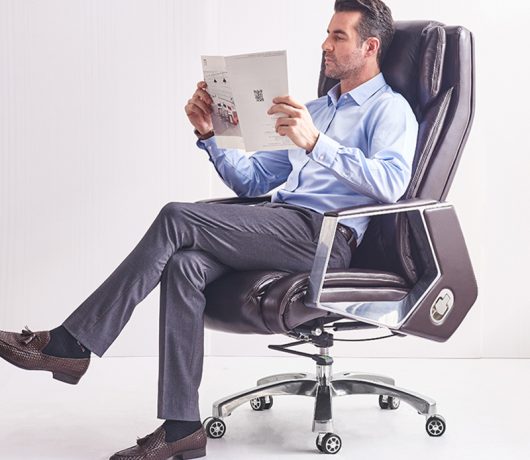 Cadeira executiva de couro para escritório