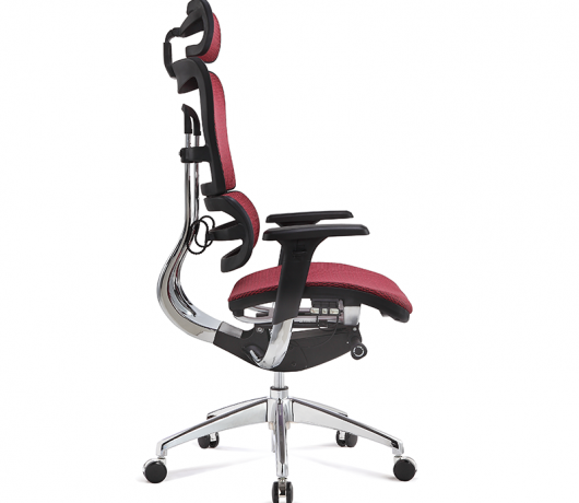 Chaise pivotante ergonomique à dossier haut