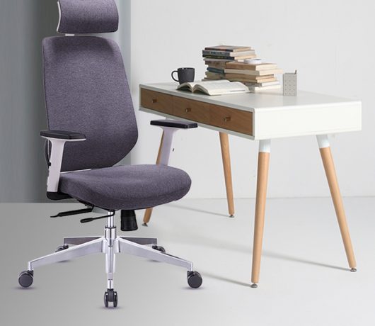 Silla de oficina ergonómica de tela moderna