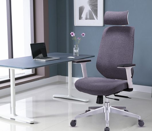 Chaise de bureau ergonomique en tissu moderne