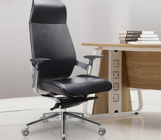 Chaise de bureau ergonomique en cuir