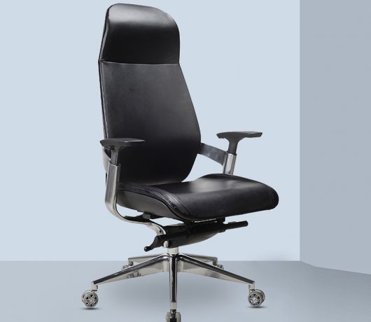 Silla de oficina ergonómica de cuero