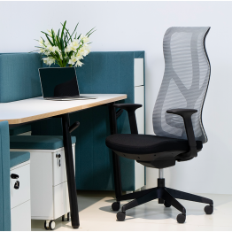 Chaise de bureau ergonomique à dossier en maille