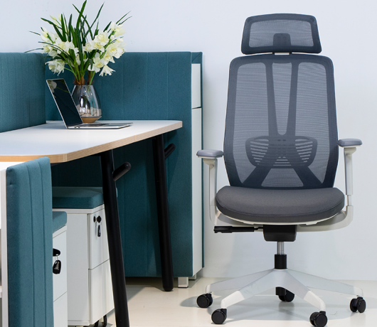 Chaise de bureau ergonomique à dossier haut