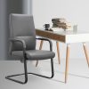Leather Office Chair No Wheels