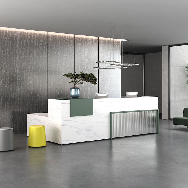 wood reception desk 