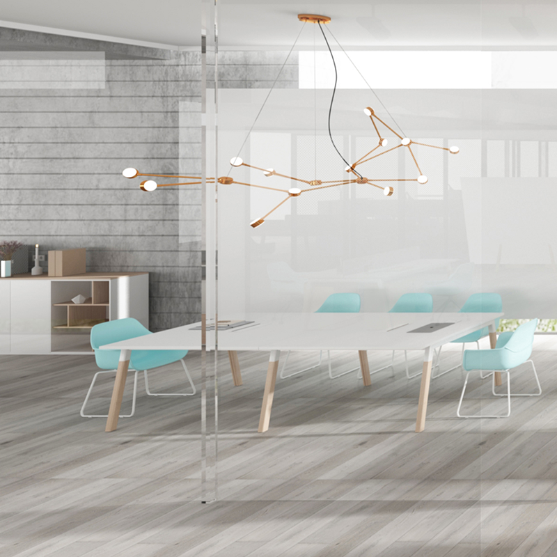 white conference room table