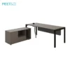 Doric L-Shaped executive desk with movable side storage