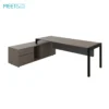 Doric L-Shaped executive desk with fixed side storage