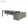 Doric L-Shaped executive desk with fixed side storage