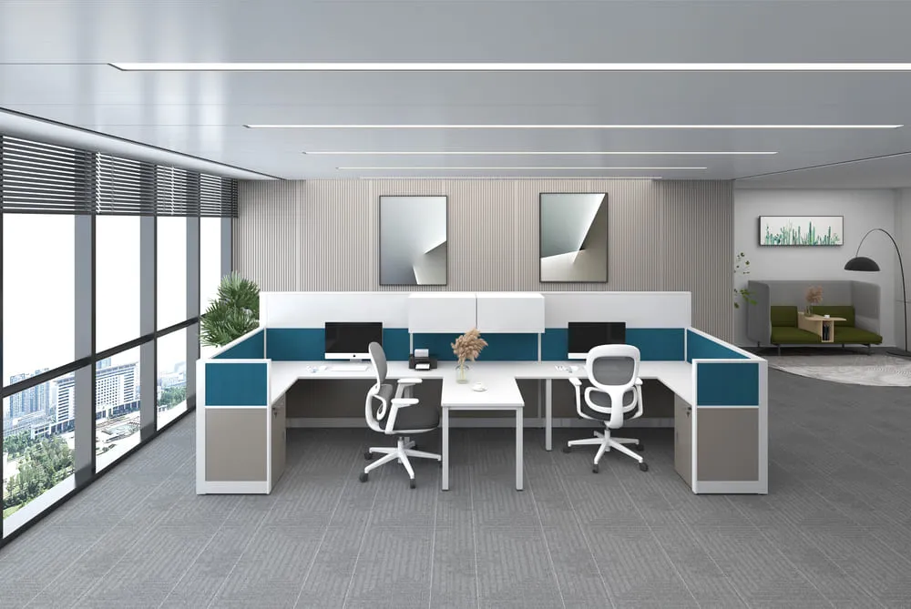 Aston60 Series A office cubicles in opening area