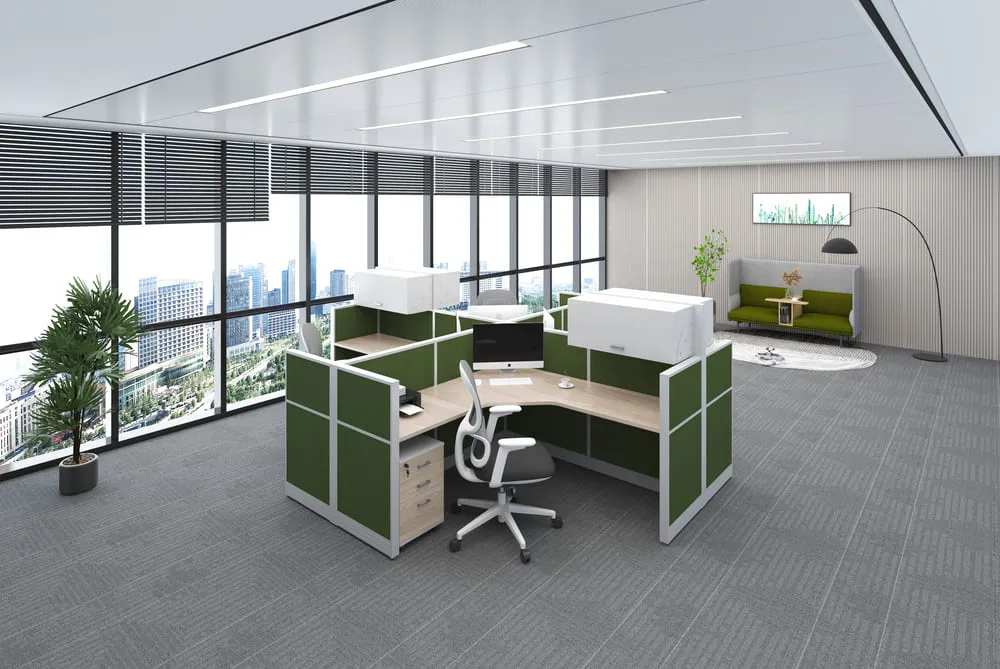 Aston60 Series A office cubicles in opening area