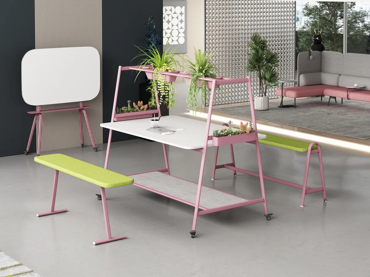 Linora bar table with planter