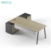 Linora office desk with fixed cabinet