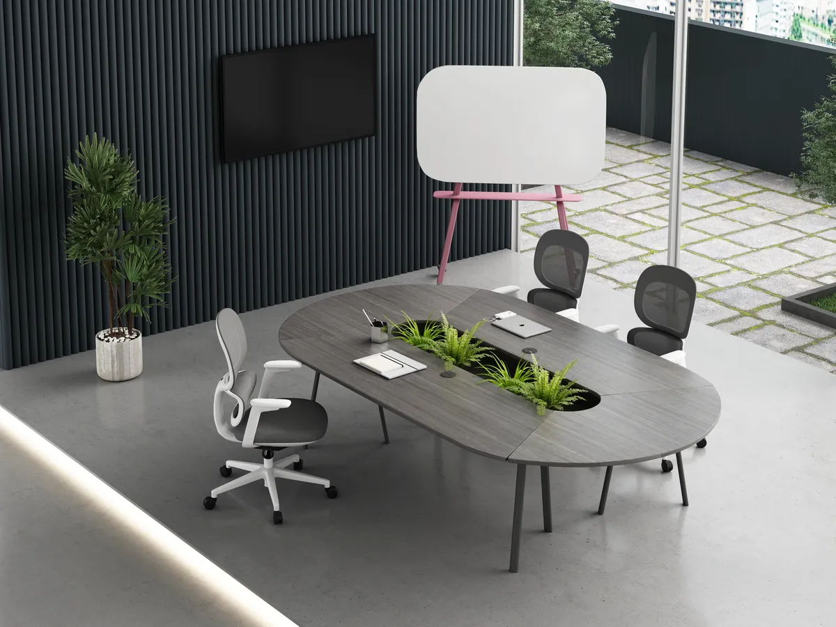 Linora Oval Conference Table in office
