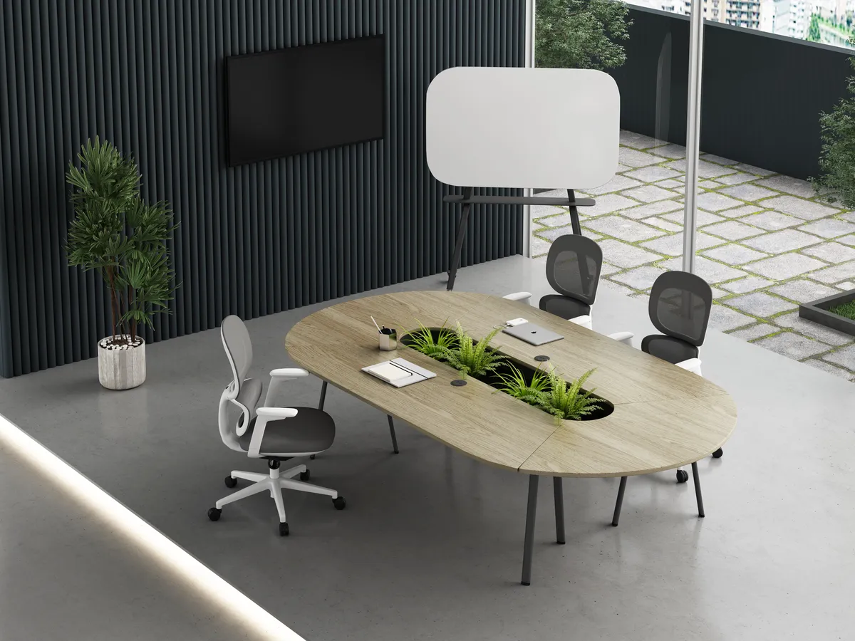 Linora Oval Conference Table in office