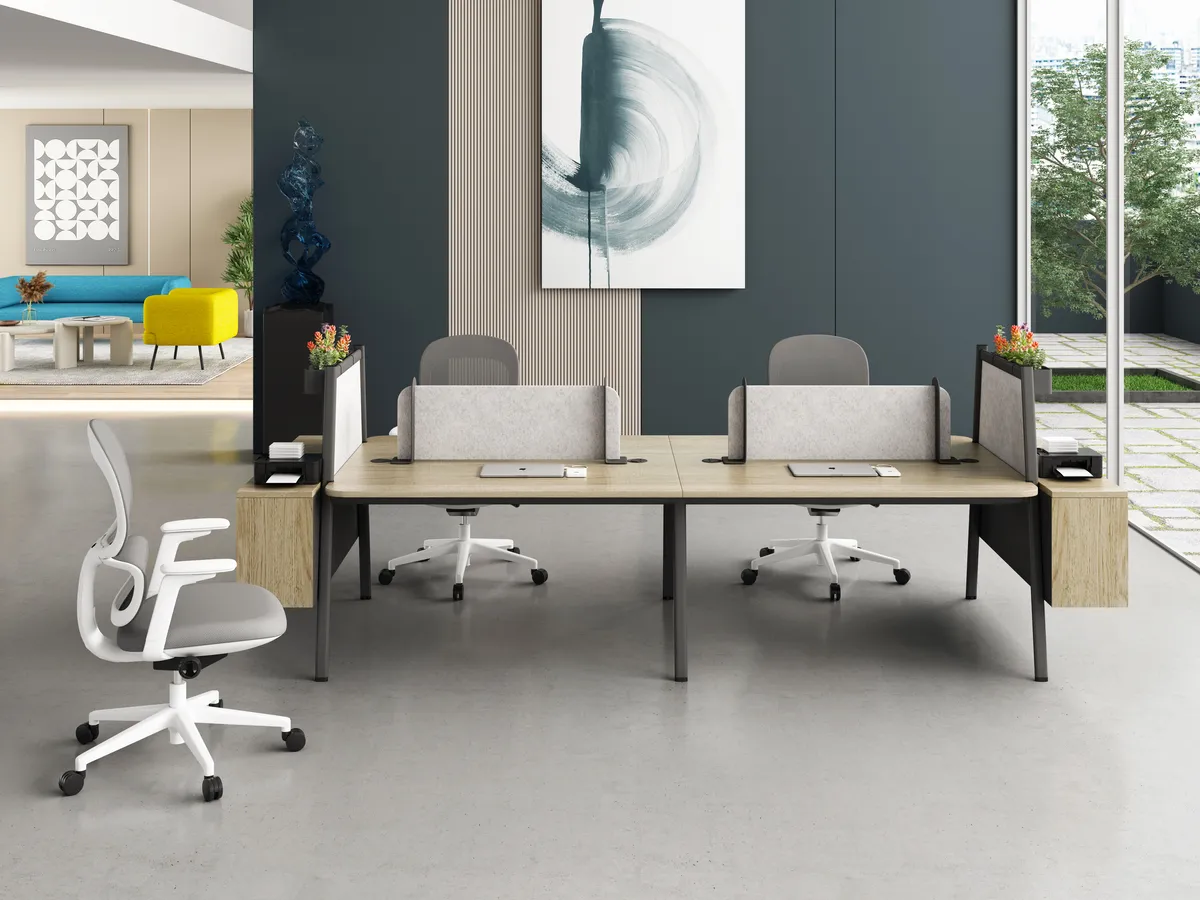 Linora workstation with side cabinet
