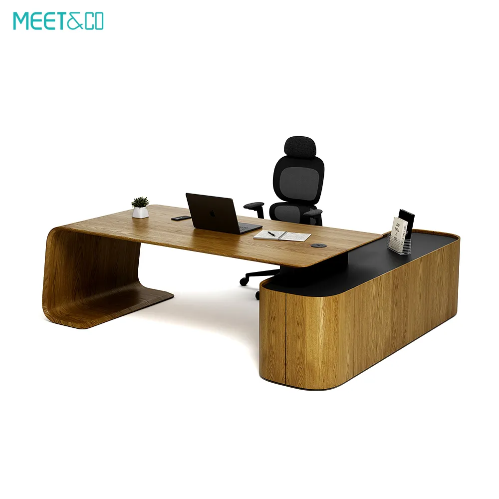 Lumodesk L-Shaped Executive Desk in office