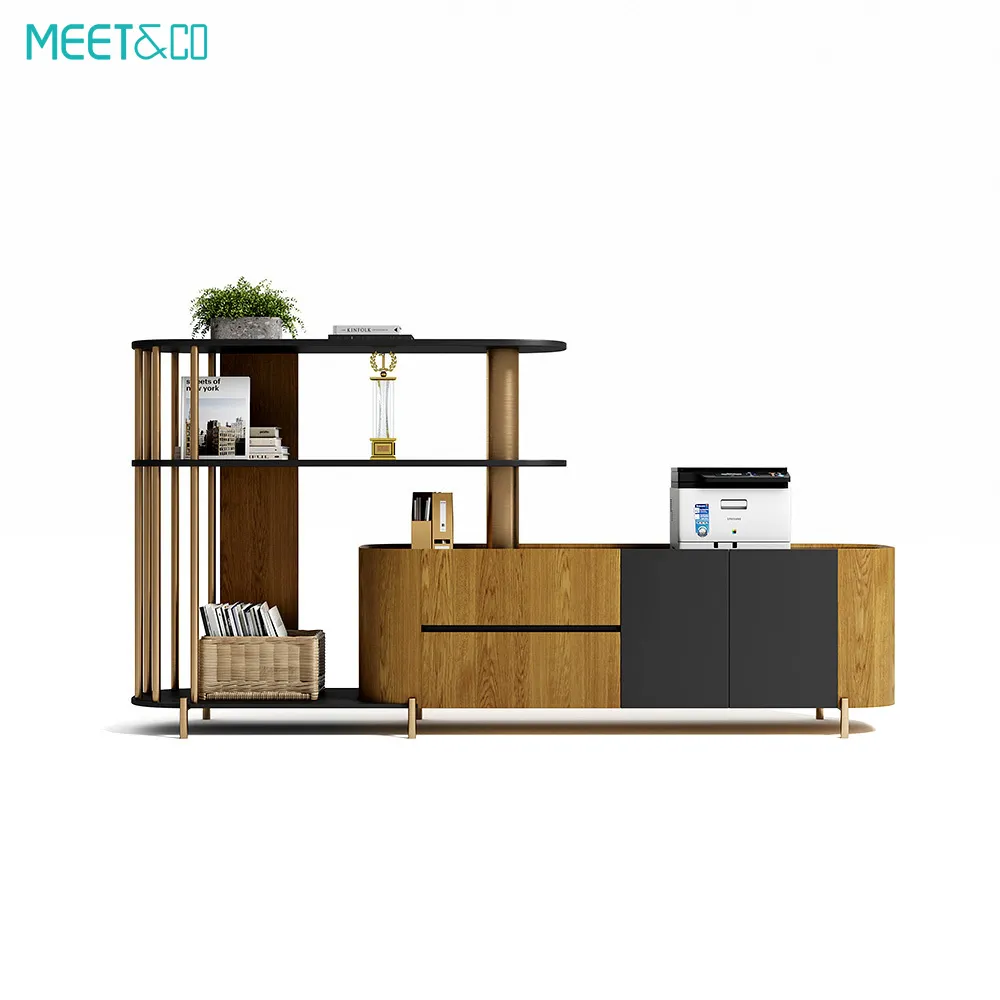 Lumodesk Matching Oak Wood Office Storage Cabinet