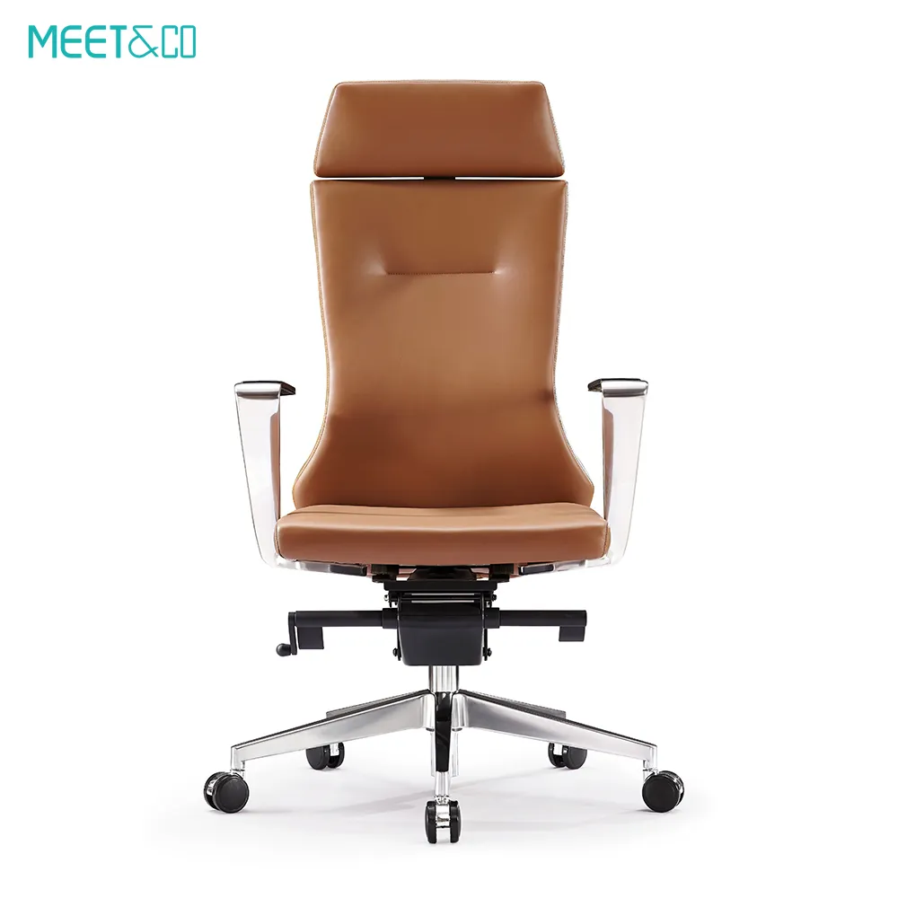 MeetCo High Back Leather Executive Office Chair