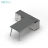 Reco Series A L-Shaped executive desk with fixed storage