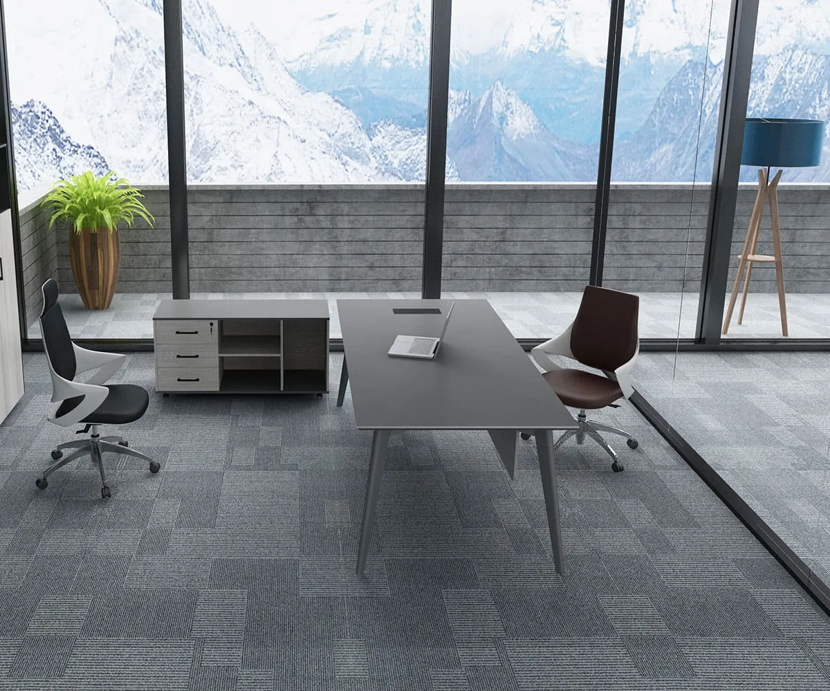 مكتب تنفيذي على شكل حرف L من سلسلة Reco A مع مساحة تخزين متحركة