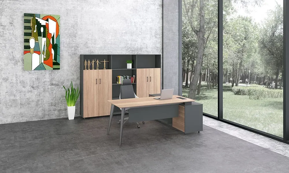 Reco Series B L-Shaped executive desk-front