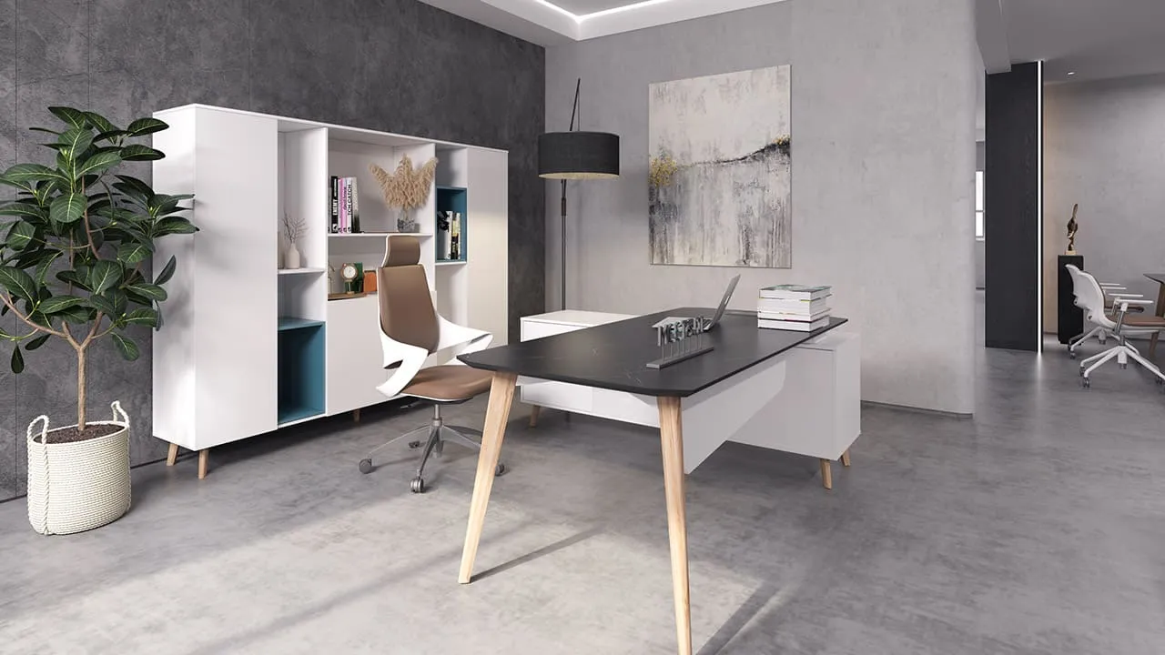 Reco Series C L-Shaped Executive Desk