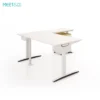 SENDI L-shape standing desk with screen in office