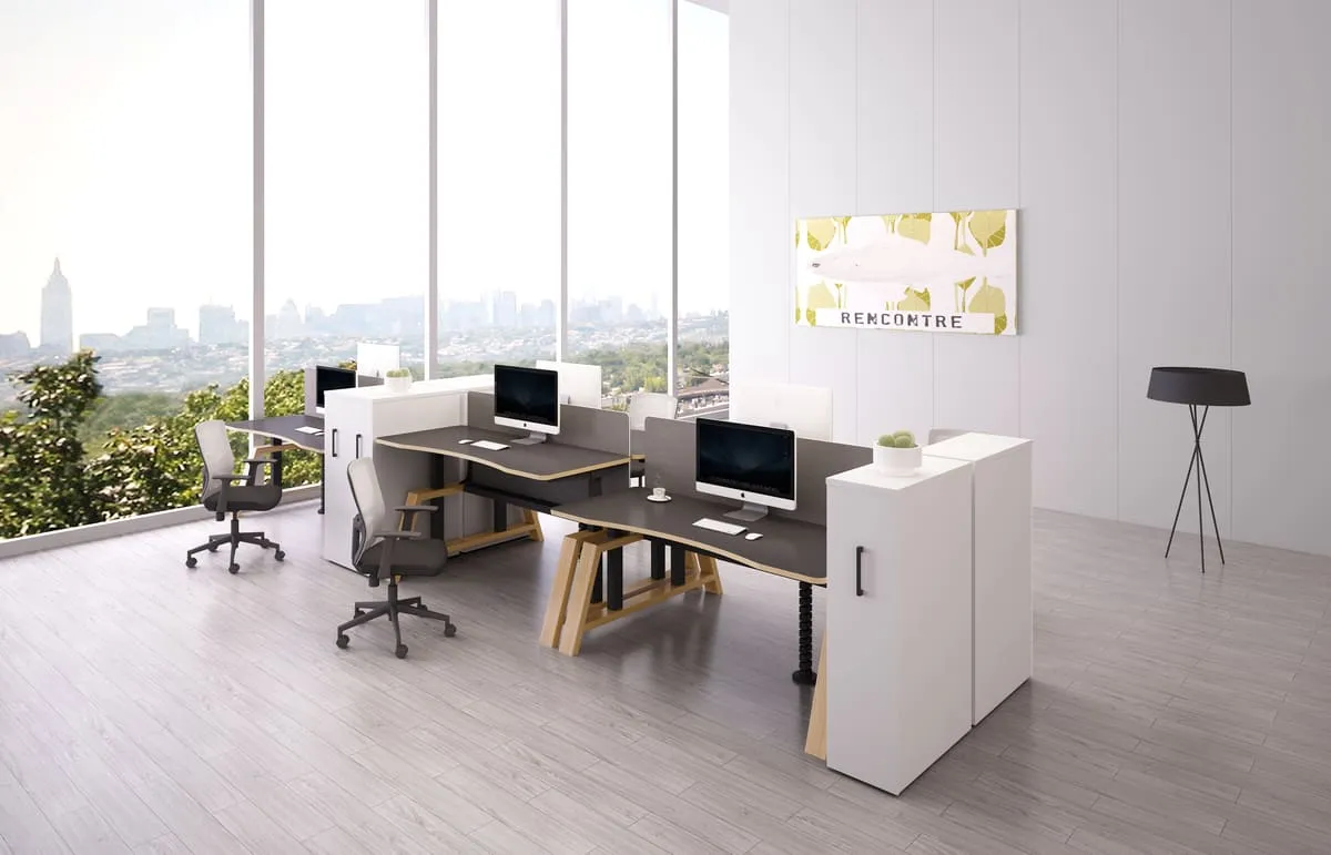 Sendi Solid Wood 6-person Standing Desk