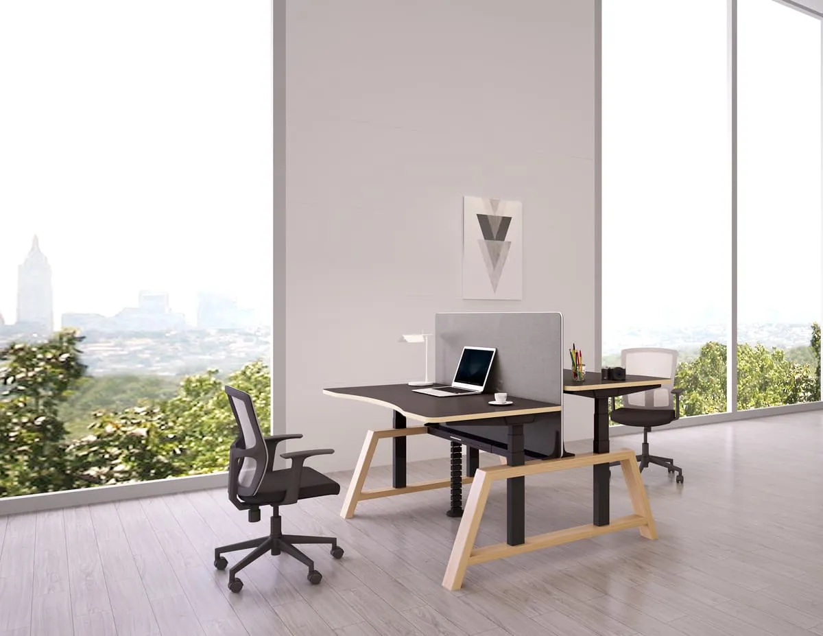 Sendi Solid Wood 2-person Standing Desk